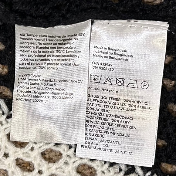 H&M Black and White Striped Cardigan - Picture 4 of 9